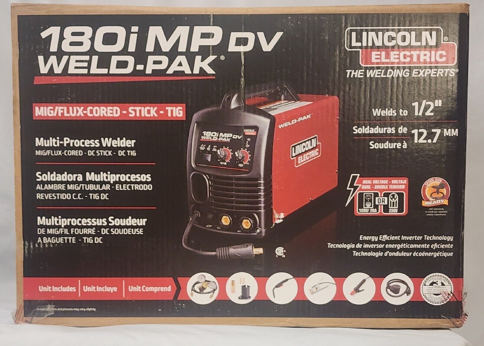 Lincoln Electric 180i MP DV Weld-Pak Mig/Flux-Cored - Stick - Tig