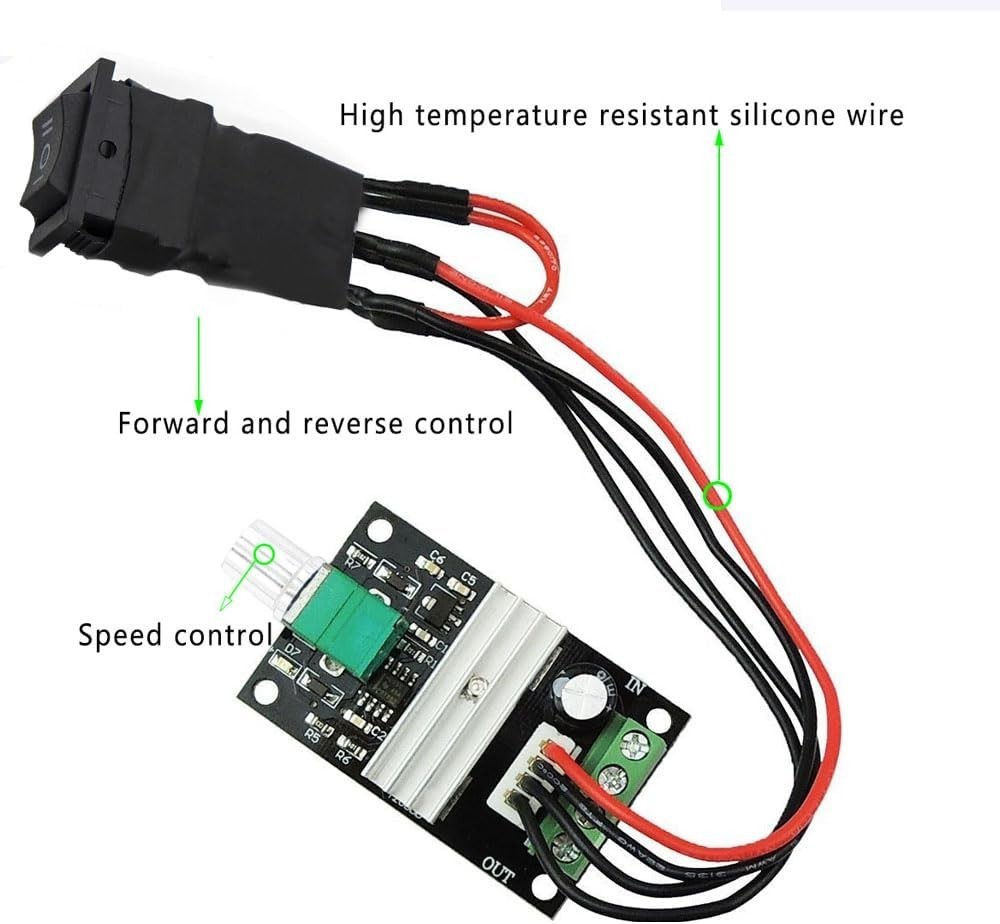High-Quality 1203BB DC Motor Speed Controller - Adjustable, Reversible, Compact