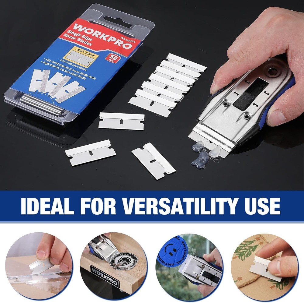 Durable 50-Pack Industrial Scraper Razor Blades – Sharp & Long-Lasting Edges