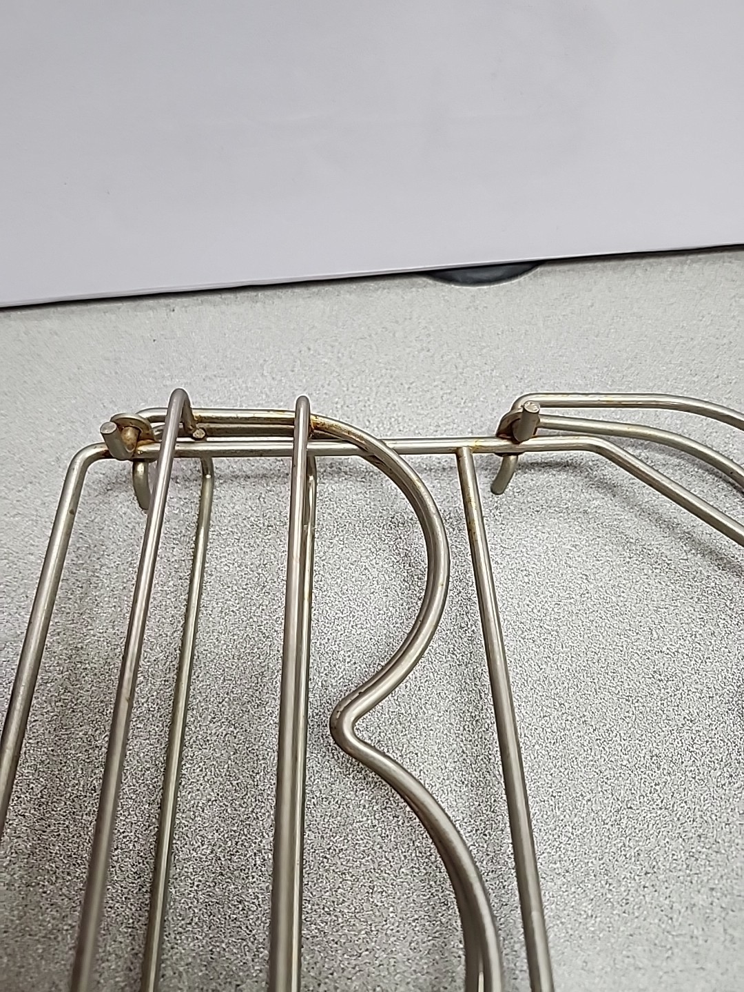 Vtg Collapsible Drinking 8 Glass Holder Caddy Carrier MCM Barware Silver