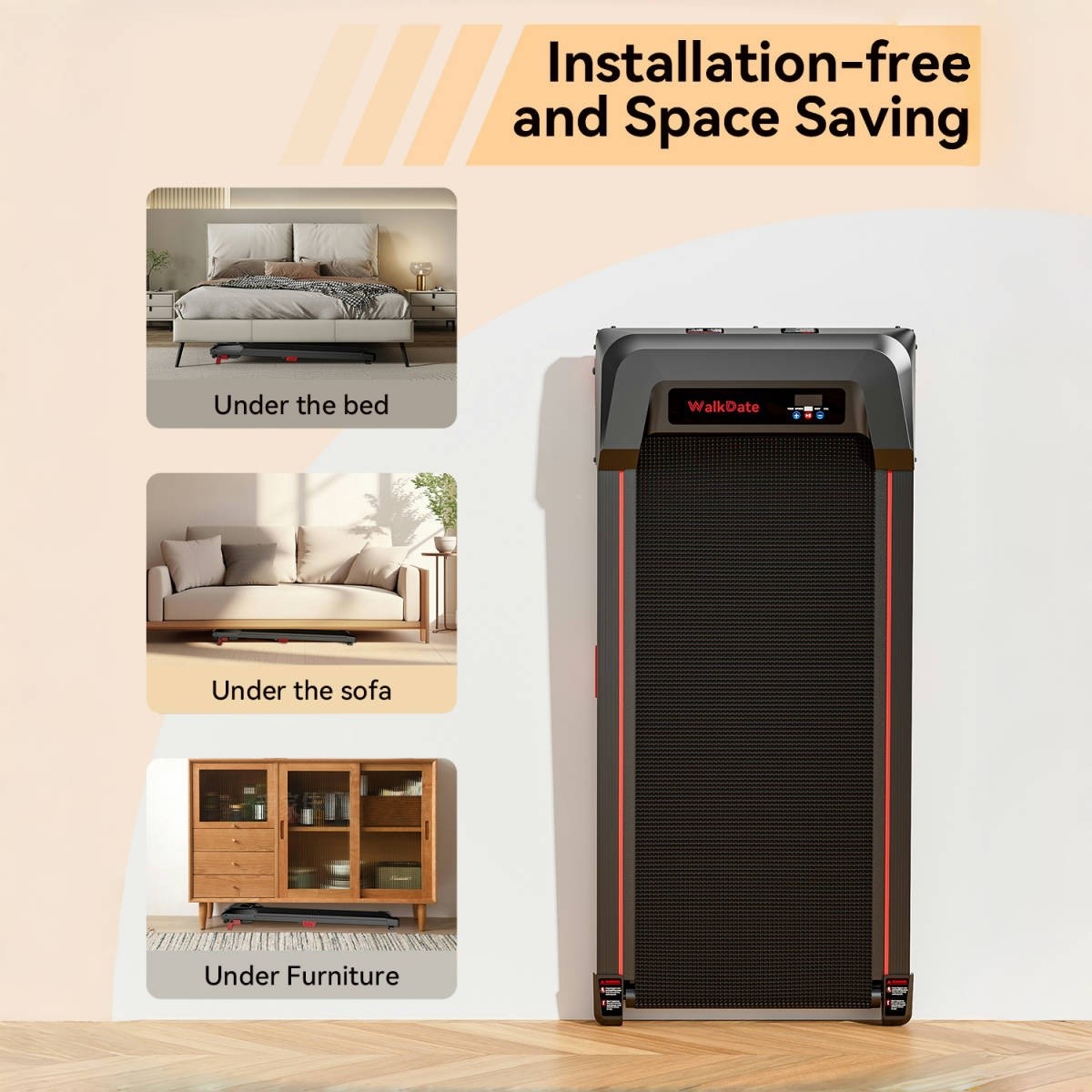 Brand-new home treadmill Walking Mat featuring a remote control and LED