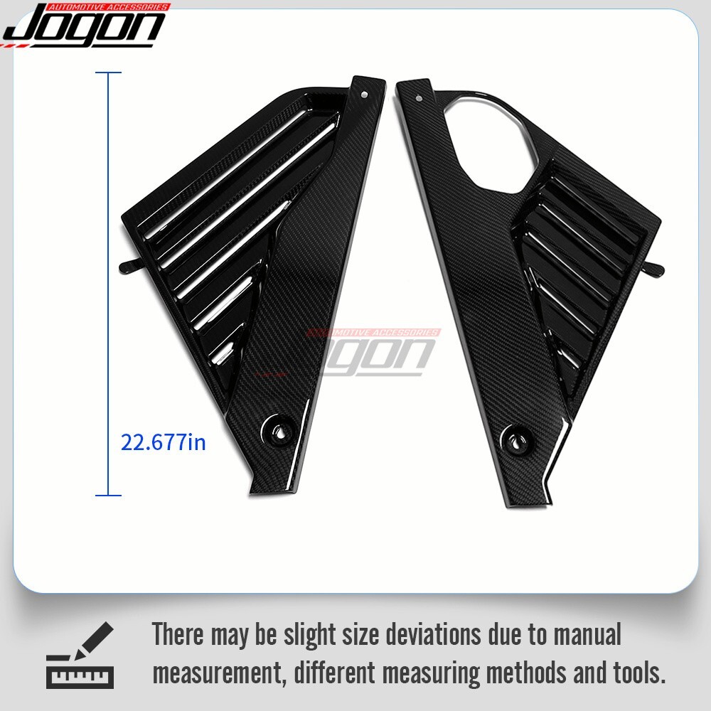 2PC Real Carbon Intake Engine Side Panel Trim For Corvette C8 Stingray Coupe 20+