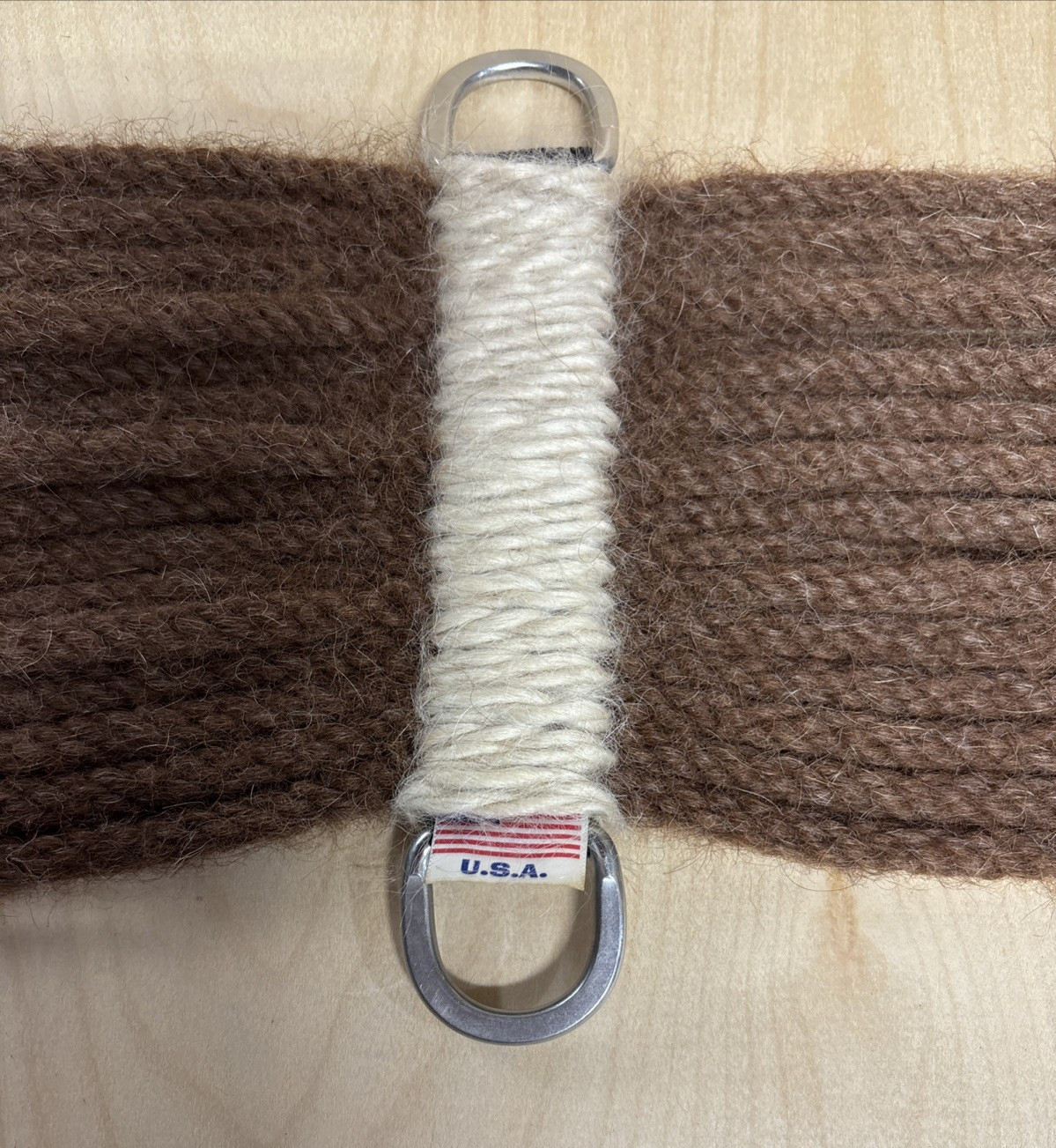Mohair Western Cinch - 27" BROWN/CREAM