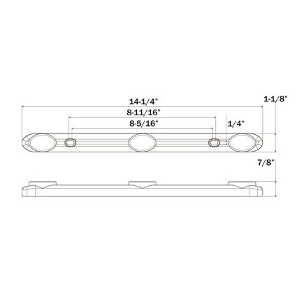 Optronics MCL98RB Red Identification Light Bar