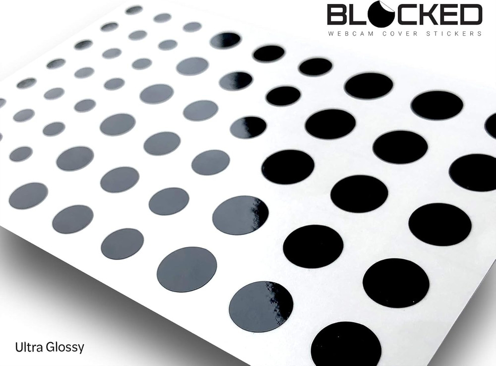 BLOCKED Stackable Webcam/Camera Vinyl Covers | 57 Low-Tack Reusable Webcam Stick