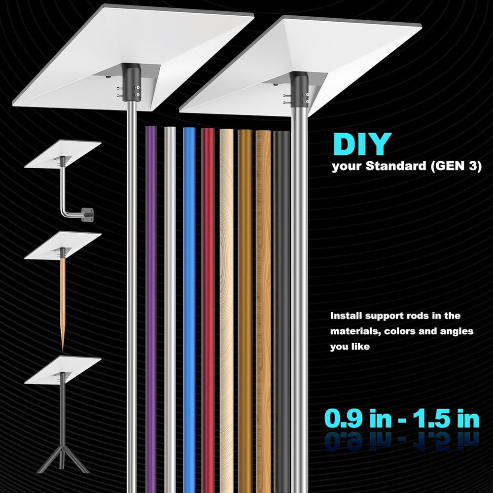 Starlink Gen 3 Pipe Adapter, Adjustable Pole Mount Adapter Mounting Kit