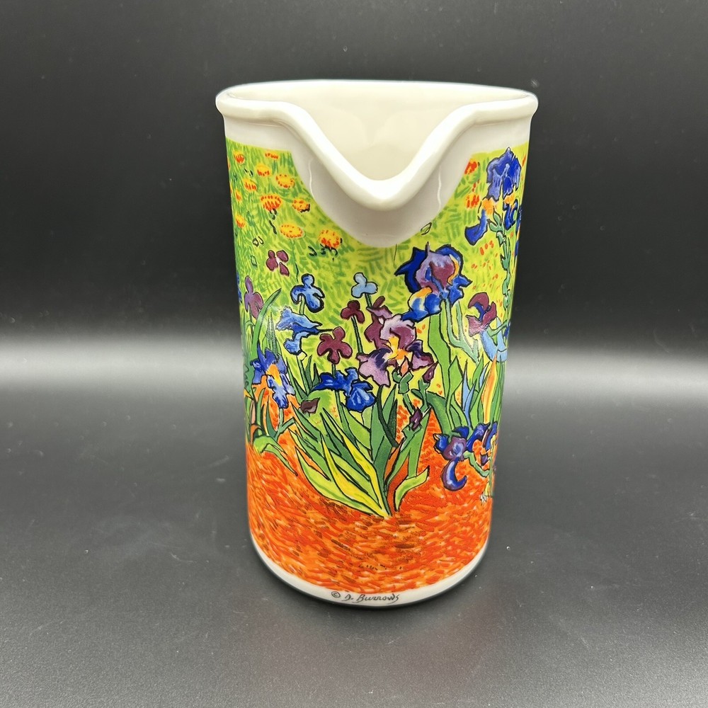 Vincent Van Gogh D Burrows Iris Chaleur Master Impressionists Ceramic Pitcher