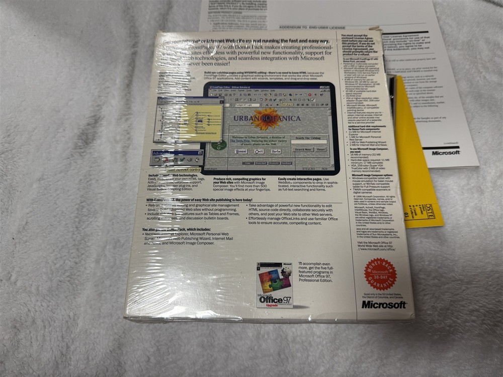 MICROSOFT FRONTPAGE 97 COMPLETE IN RETAIL BOX SOFTWARE CD-ROM