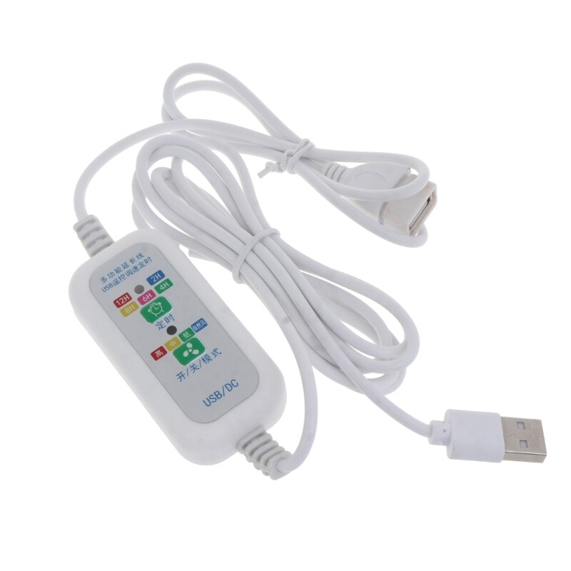 200cm USB Extension Power Cable with 4 Speed Remote Control 2-12 Hour Timing