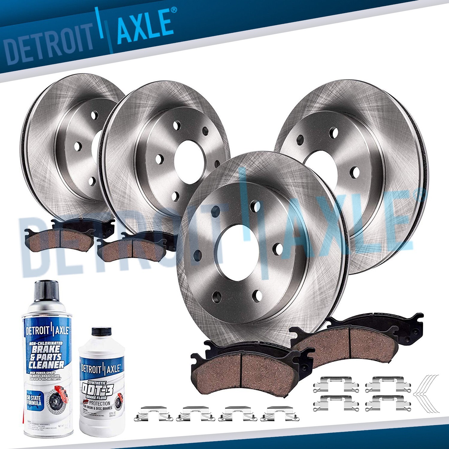 Front Rear Disc Brake Rotors Ceramic Brake Pads for 2005-2012 Nissan Pathfinder