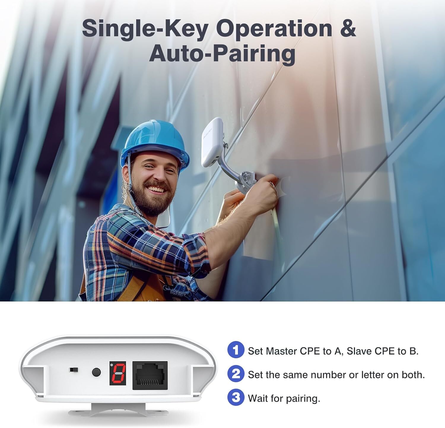 CPE467 5.8GHz WiFi Bridge - 1.5KM Long Range Outdoor Point-to-Point Wireless