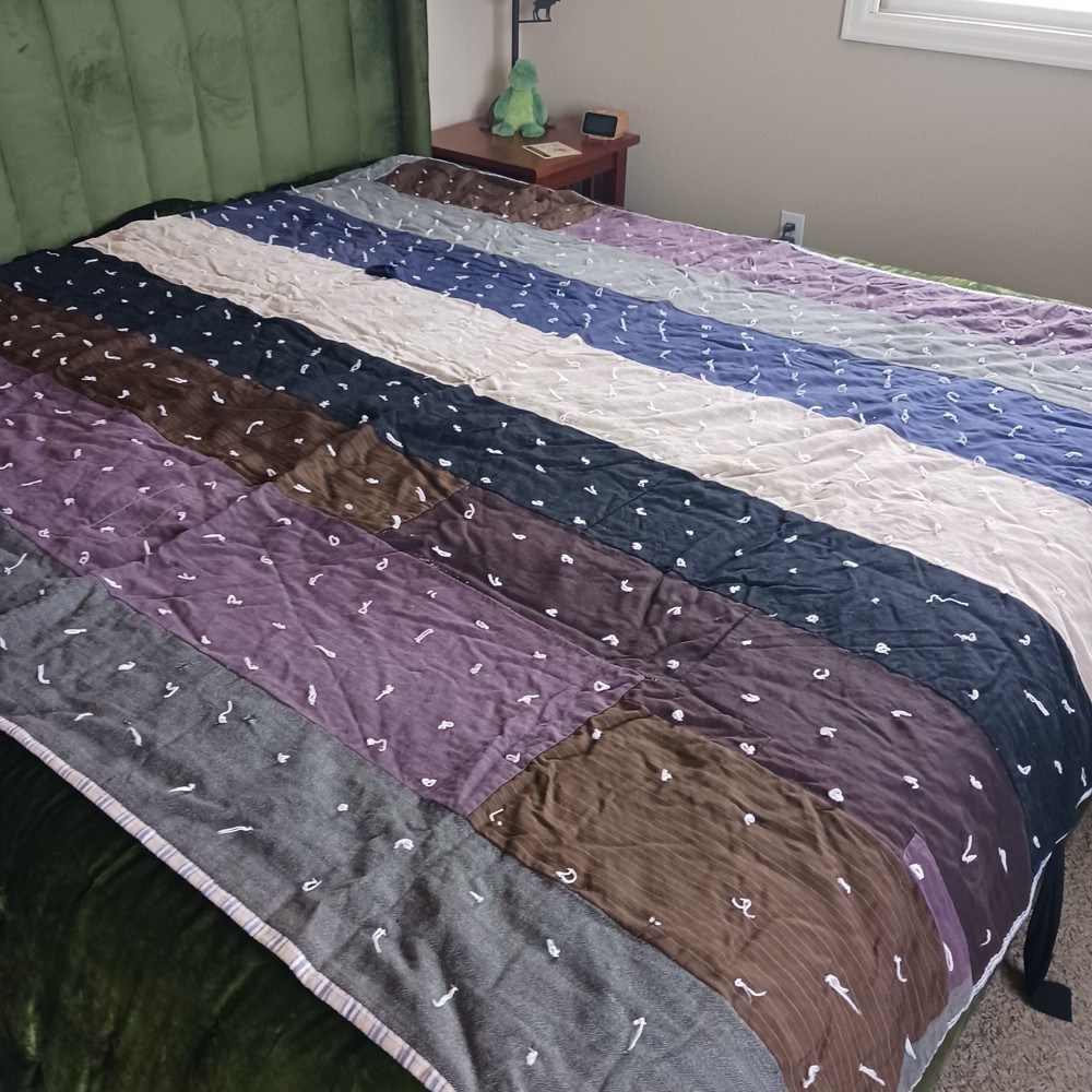 Vintage Wool Patchwork Suit Quilt