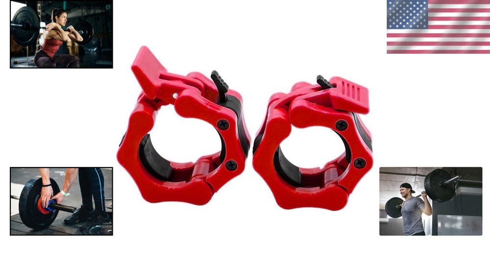 Durable 2-Inch Locking Barbell Collars - Perfect for Olympic Weight Bars