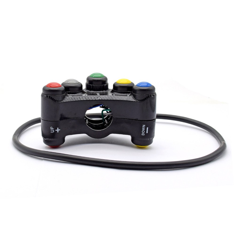 New Universal Motorcycle Race Bike Handlebar Switches Assembly 7 Button Array