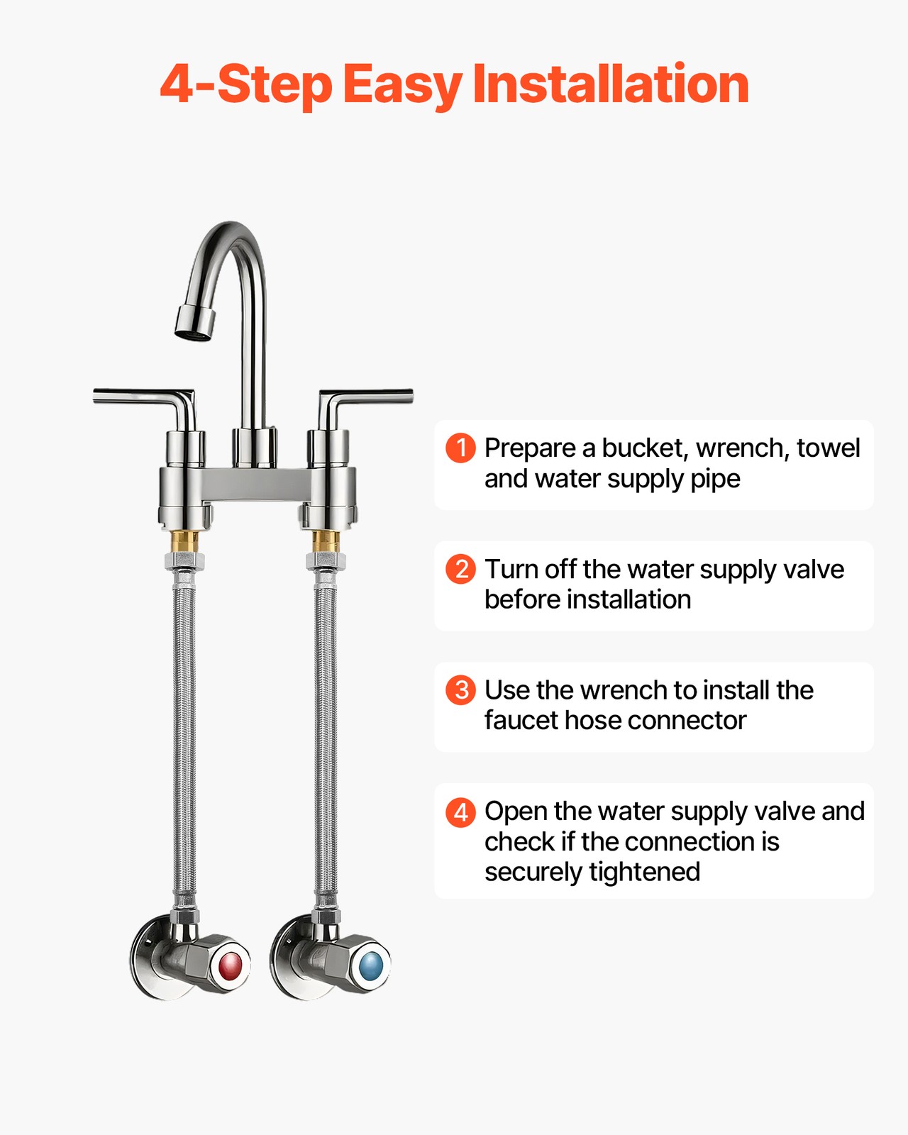 3/8" COMP 10PCS Faucet Supply Line Connector 16in Braided Stainless Steel
