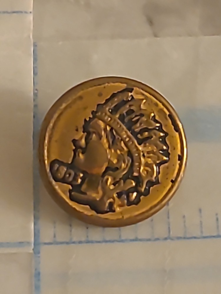 Vintage Indian Head 1803 Copper Button