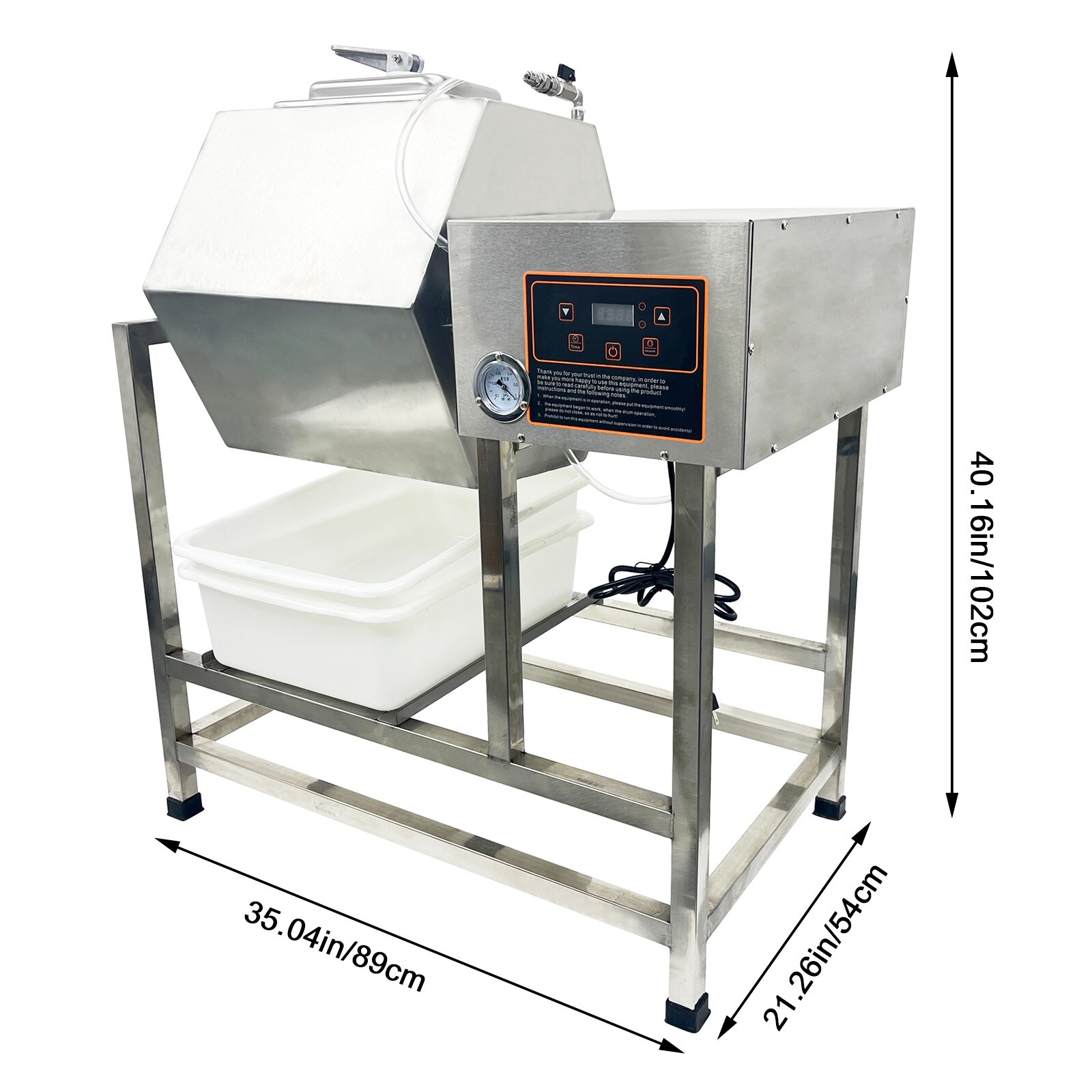 90L Meat Salting Machine Chicken Marinating Vacuum Meat Tumbler Marinator 110V