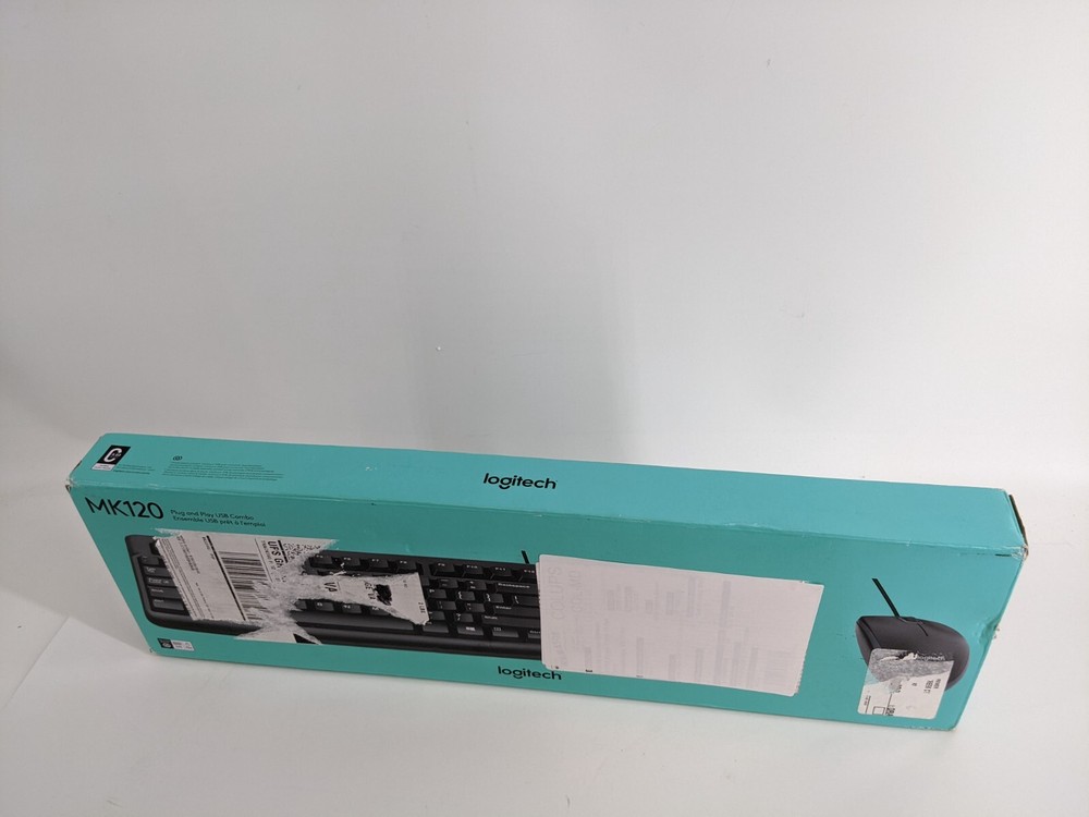 Logitech MK120 Desktop USB Keyboard and Mouse Combo (Black)