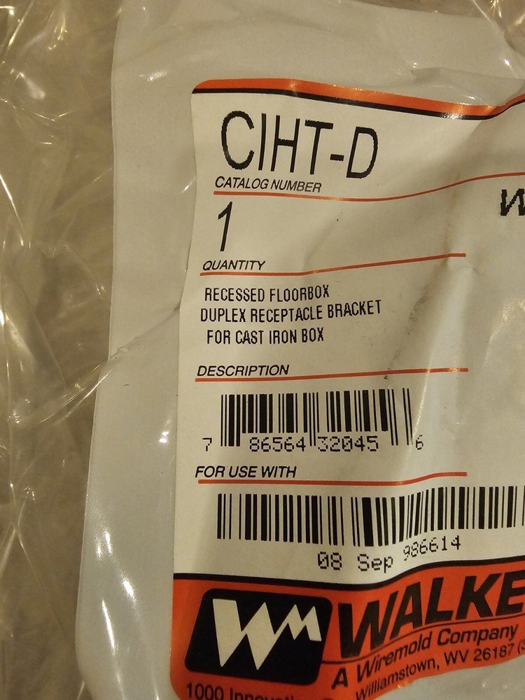 10 Walker Wiremold CIHT-D Recessed Floorbox