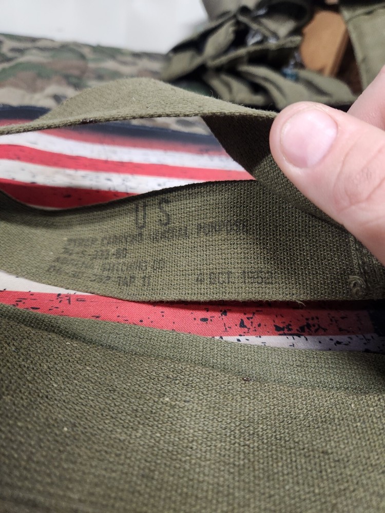 1952 Dated Korean War/ Vietnam Era  Military General Purpose/ GP  Cotton Strap