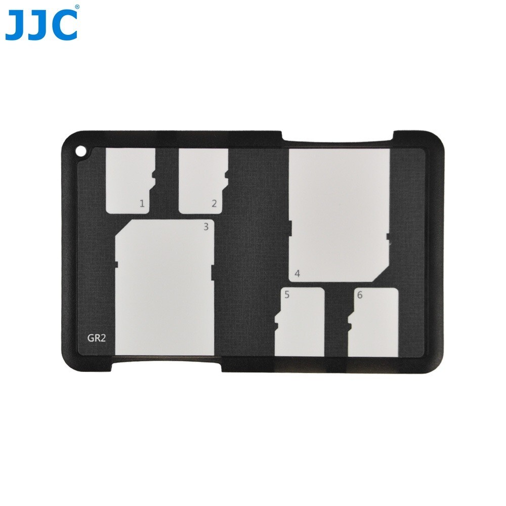 JJC Memory Card Case for 4x microSD + 2x SD Cards Gray Model MCH-SDMSD6GR