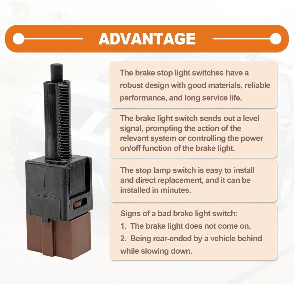 Brake Light Switch, Cruise Control Cutout Switch, Stop Lamp Stoplight Switch Ass