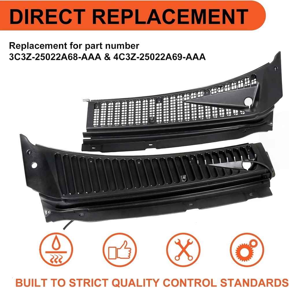 Windshield Wiper Cowl Cover Panel Replacement for Ford Super Duty & Excursion