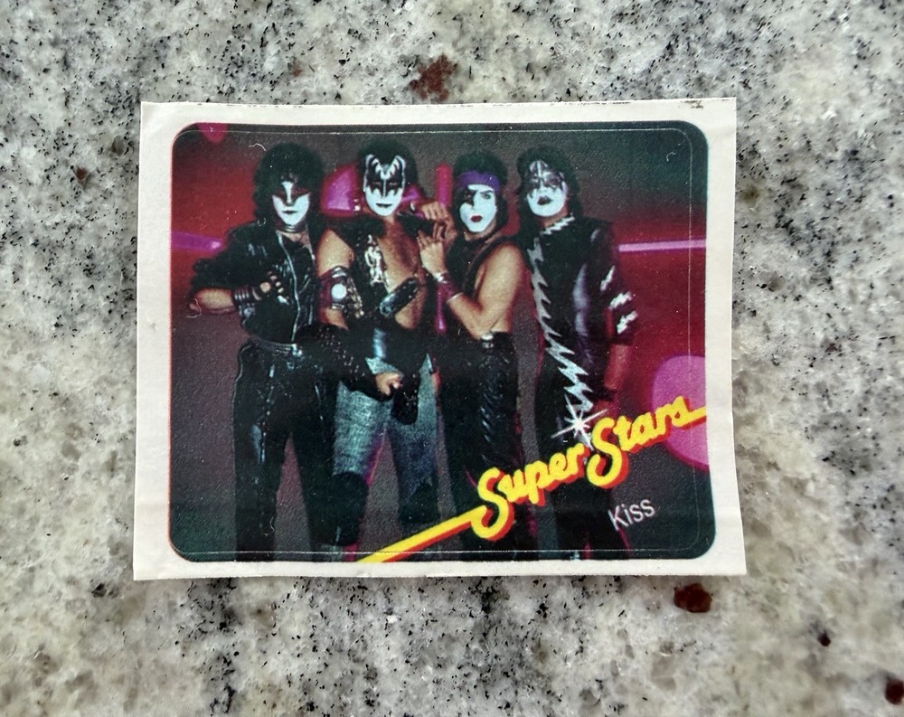 KISS 1981 DUPLO STICKER GERMANY ACE PAUL GENE ERIC AUCOIN VINTAGE VERY RARE!