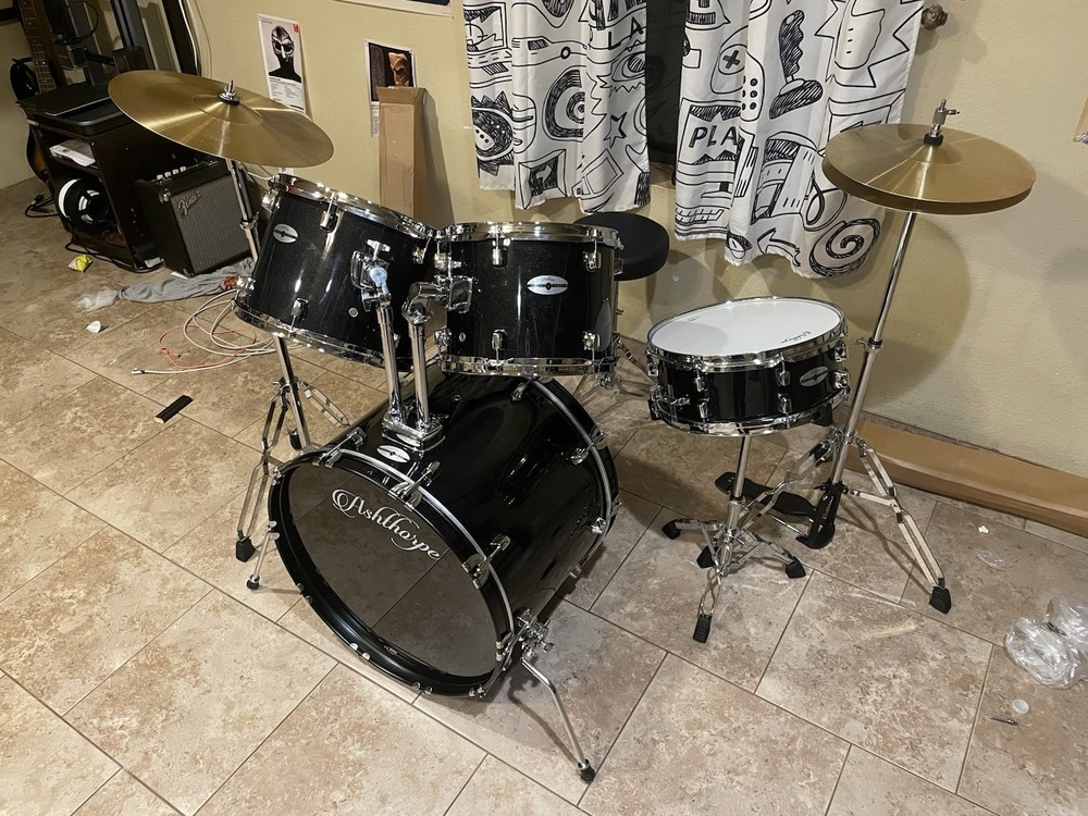 Asthorpe Black Glitter Drum set