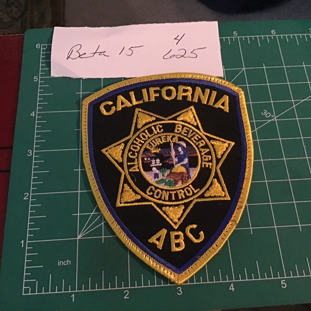 CALIFORNIA ALCOHOLIC BEVERAGE CONTROL ENFORCEMENT SHOULDER PATCH