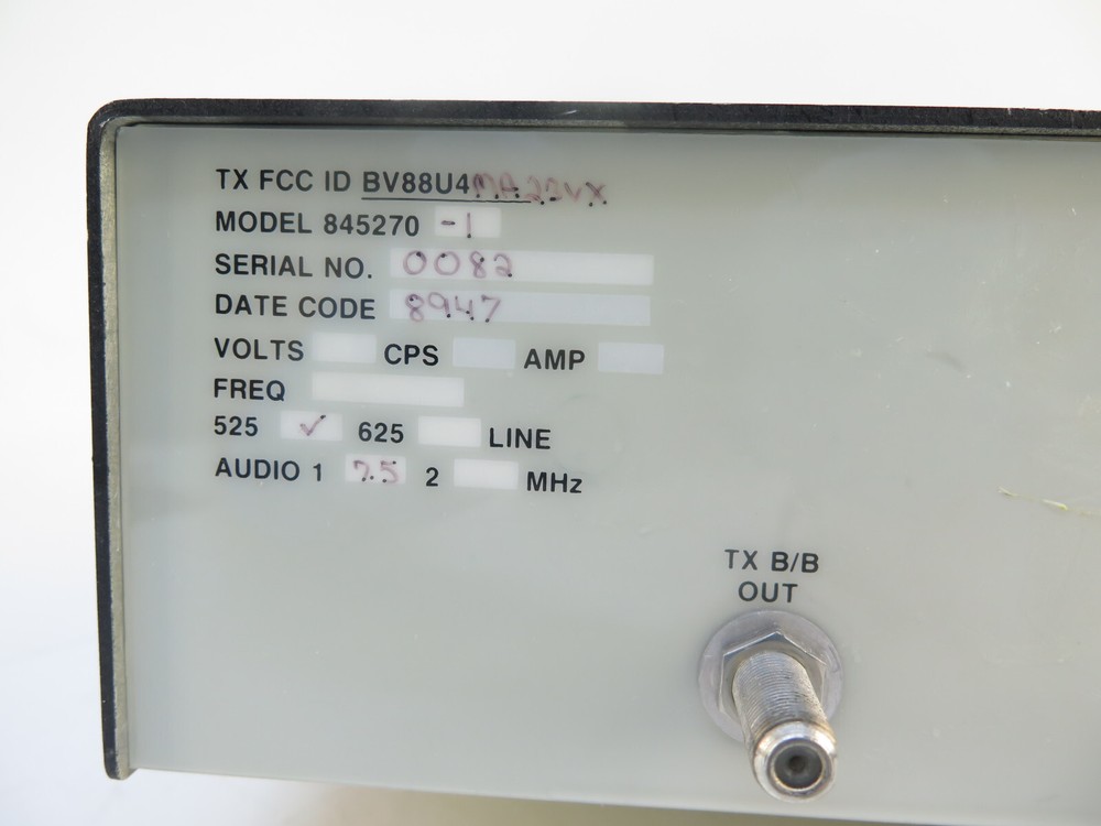 Microwave Radio MA23VX Video Receiver Interface, Model: 845270-1