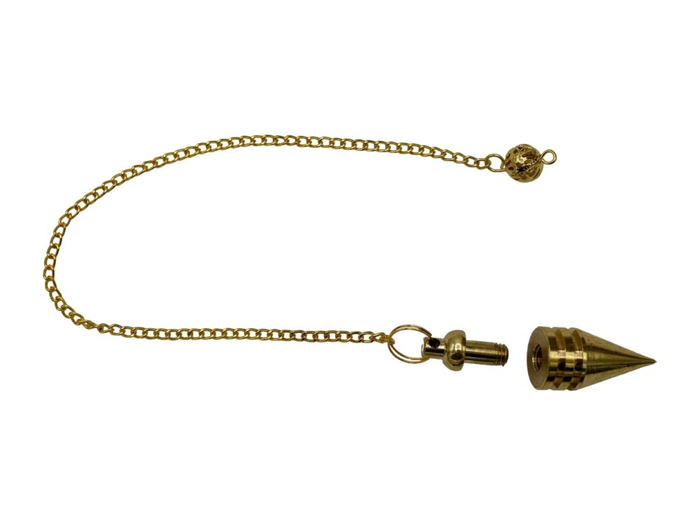 Metal Pendulum Gold Ring Cone Steel Copper Pendulum for Divination