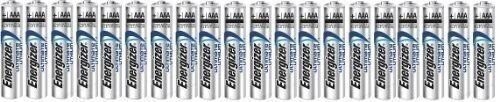 Energizer Ultimate Lithium AAA Size Batteries - 20 Pack - Bulk Packaging