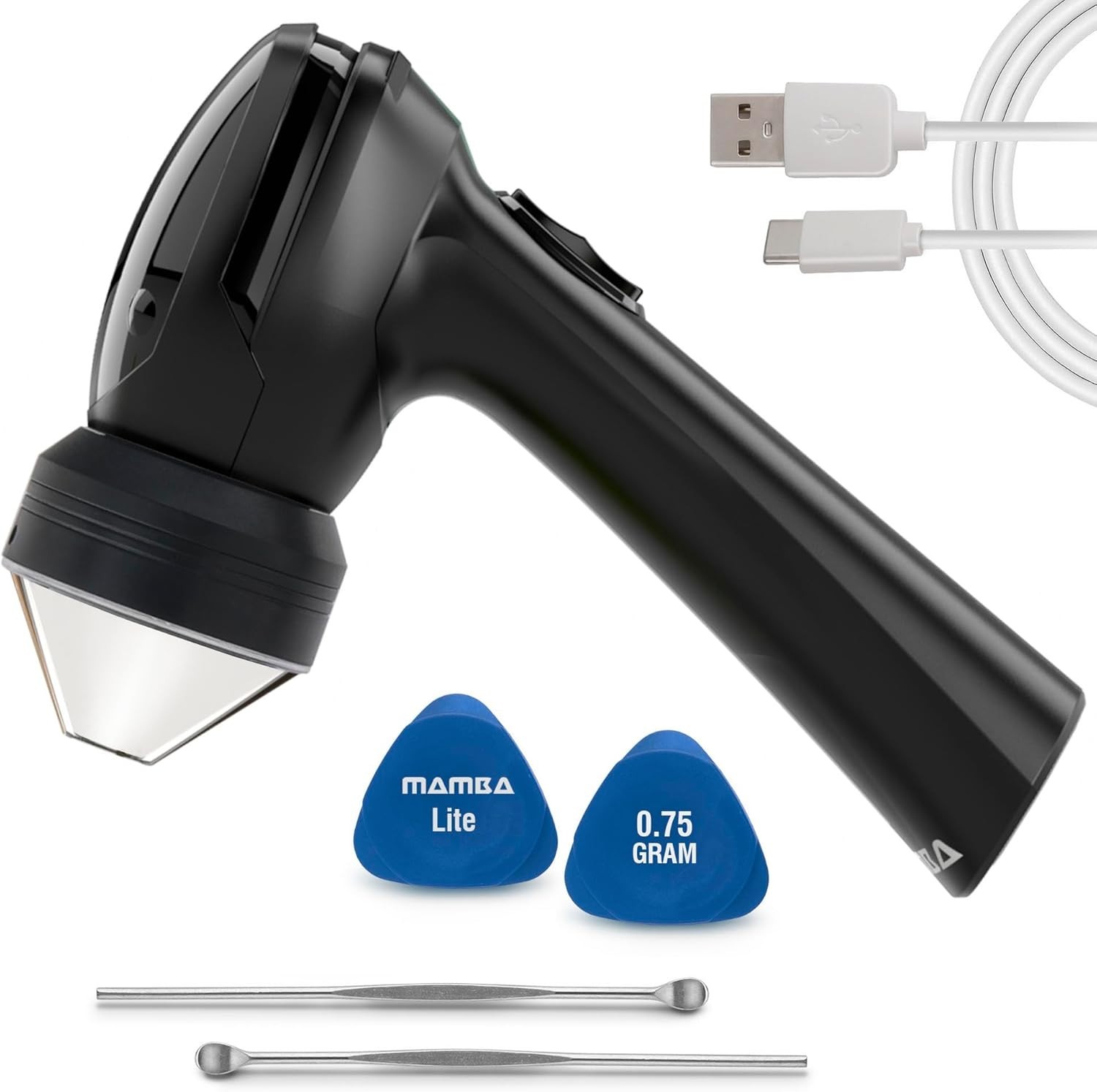 Mamba Lite USB Electric Herb Grinder 0.75g All Plastic Small Portable Black