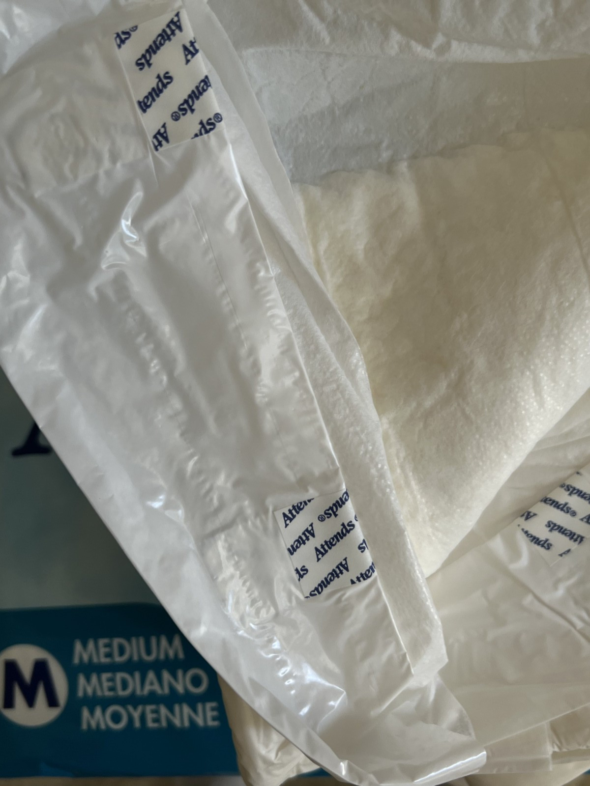 Vintage Attends Medium Plastic Disposable Briefs / Adult Diapers / Pampers