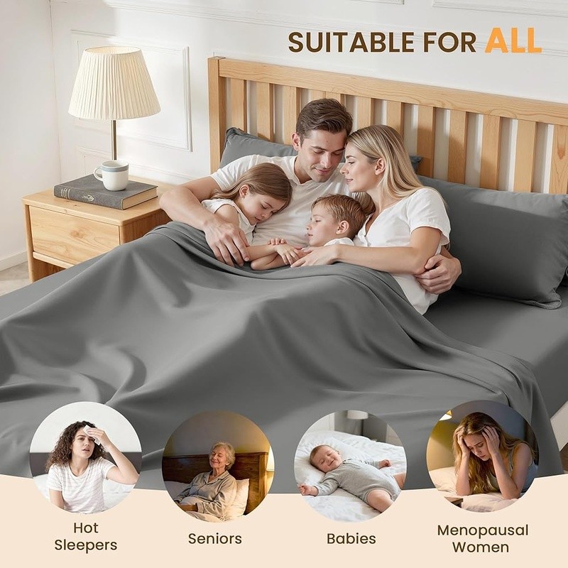 Soft Microfiber 4 Piece Bed Sheet Set Deep Pocket Durable Comfortable Quality US