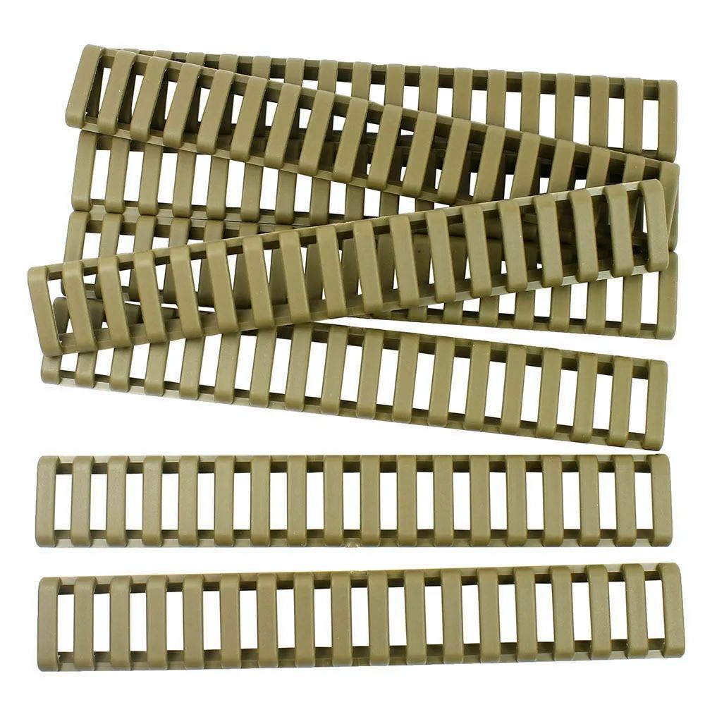 8 Pieces Heat Resistant fit Picatinny 20mm Rail Ladder Rail Cover 18 Slot Panel