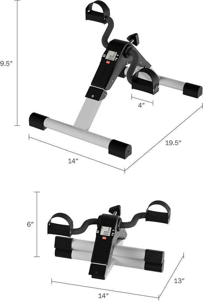 Wakeman M010018 Folding Pedal Exerciser with Electronic Display