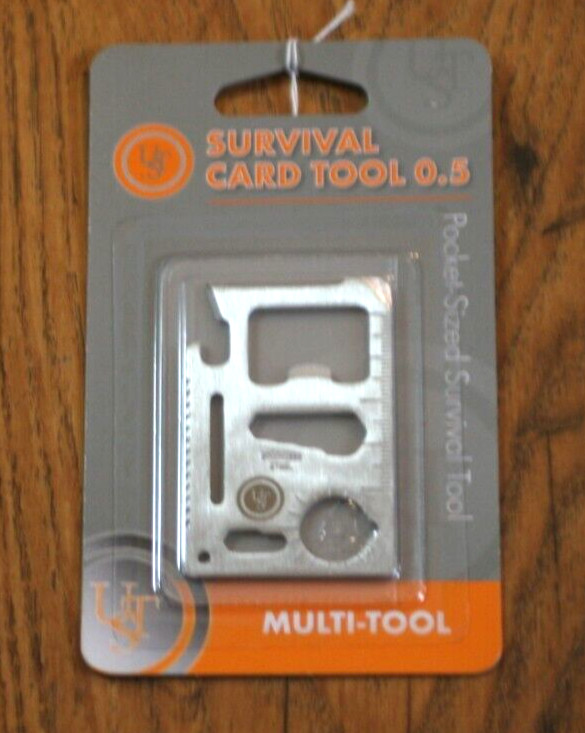 UST Pocket Sized Survival Card Tool - Multi-Tool - 11 tools