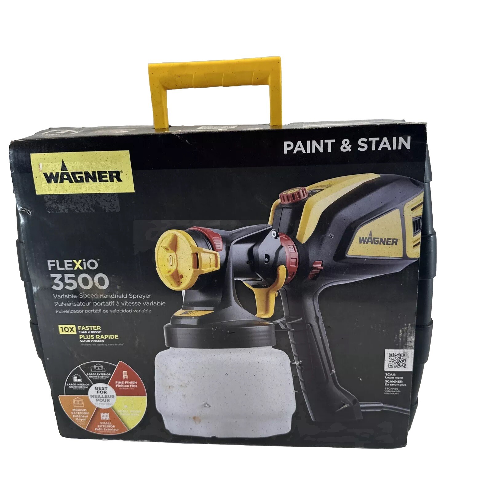 Wagner Flexio 3500 Handheld HVLP Paint Sprayer For Paint And Stain Model 2419306