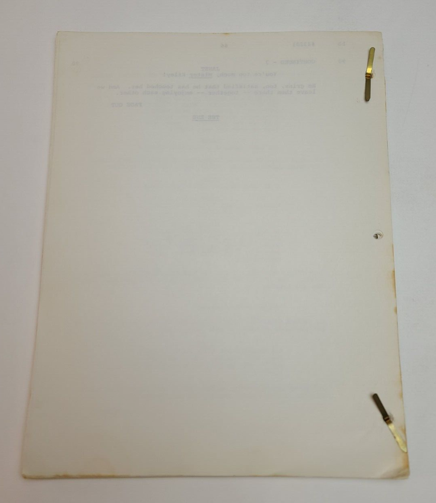 MARCUS WELBY, M.D. / Richard Fielder 1975 TV Script, "Tomorrow May Never Come"