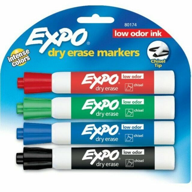 Expo Low Odor Chisel Point Dry Erase Marker Pack