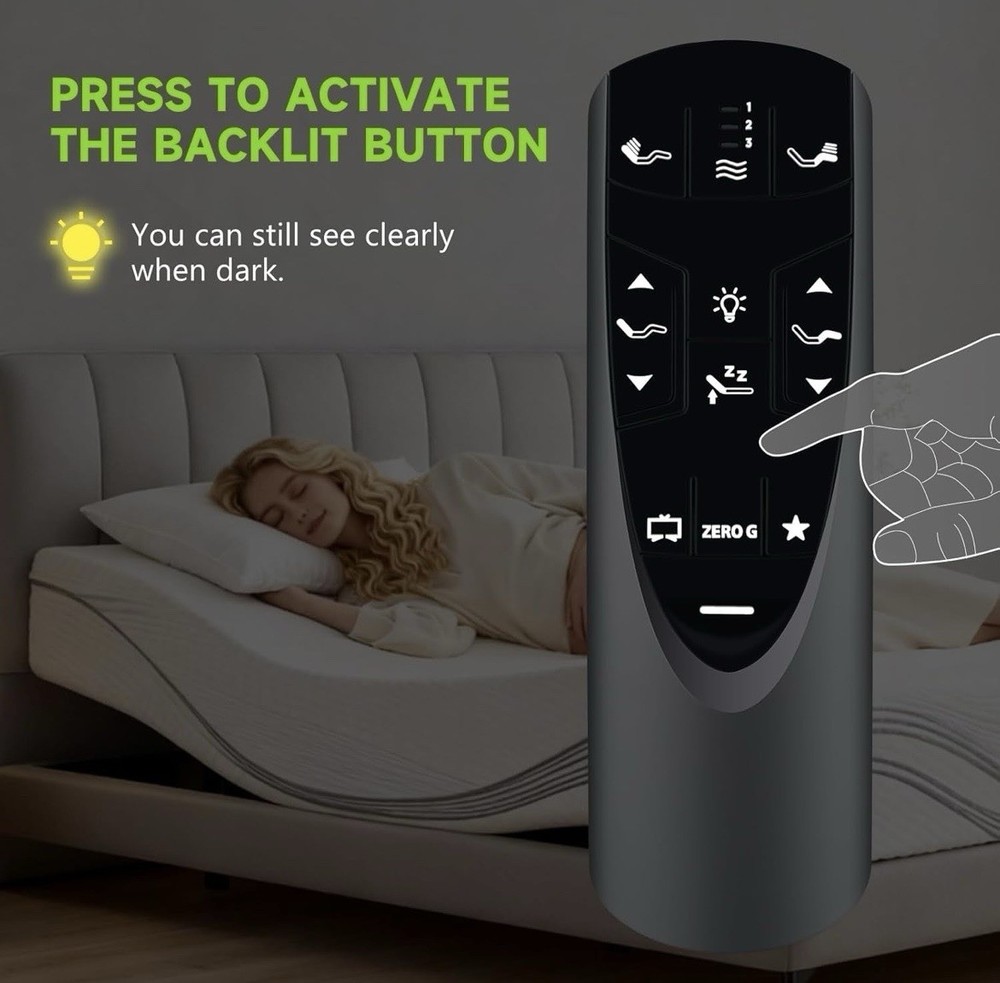 Tempurpedic RF358A/RF502A Ergo/Ergo Extend Adjustable Bed Base Remote Control