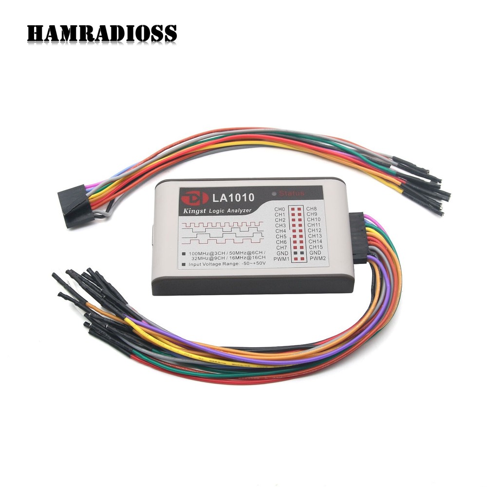 Kingst LA1010 Logic Analyzer USB2.0 16M 16CH 10G MCU ARM FPGA DSP Debugging Tool
