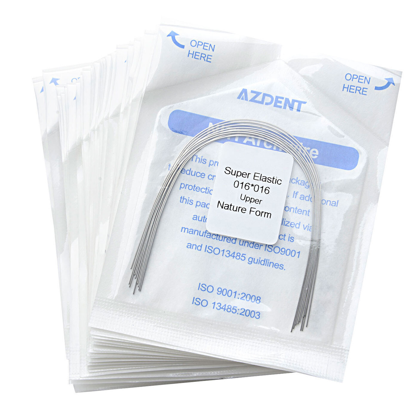 AZDENT Dental Orthodontic Super Elastic Niti Arch Wire Rectangular Natural Form