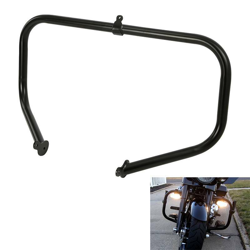 Black Engine Guard Highway Crash Bar Fit For Harley Touring Ultra Limited 09-23