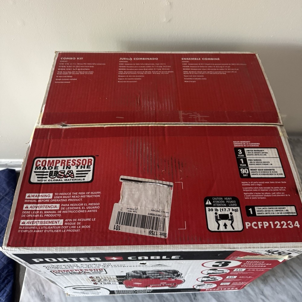 Porter Cable 3-Tool and Compressor Combo Kit (PCFP12234)