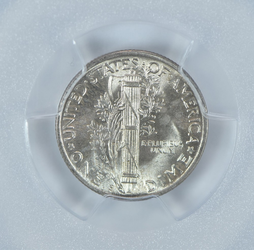 1945-S Mercury Dime MS67 PCGS Blue Label