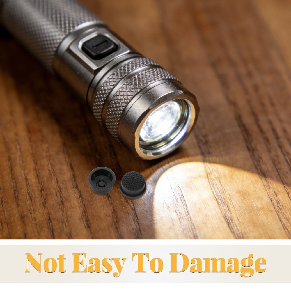 2 PCS Waterproof Rechargeable Flashlight Push Button Cover Cap Boot Electric