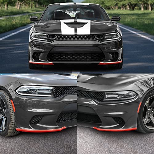 Front Bumper Lip Splitter Protector Compatible with Dodge Charger SRT Red